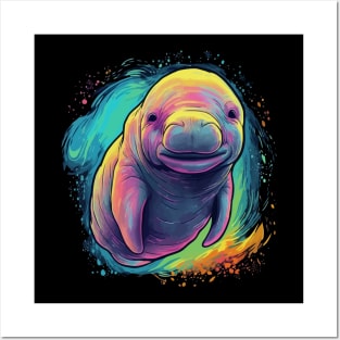 Manatees Smiling Posters and Art